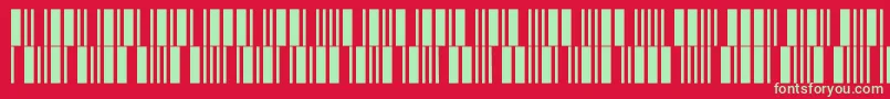 フォントC39p12dltt – 赤い背景に緑の文字
