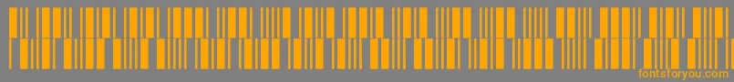 フォントC39p12dltt – オレンジの文字は灰色の背景にあります。