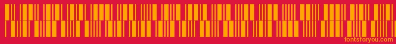 フォントC39p12dltt – 赤い背景にオレンジの文字