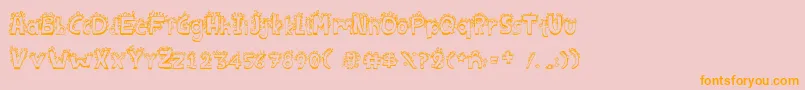 Bichofont Font – Orange Fonts on Pink Background