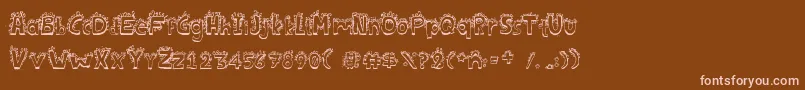 Шрифт Bichofont – розовые шрифты на коричневом фоне