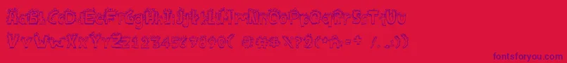 Bichofont Font – Purple Fonts on Red Background