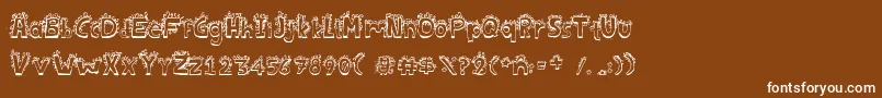 Bichofont Font – White Fonts on Brown Background