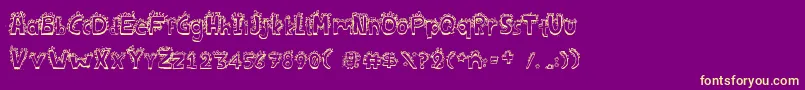 Bichofont Font – Yellow Fonts on Purple Background