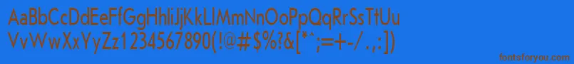 JournalSansserifPlain.001.00170h Font – Brown Fonts on Blue Background