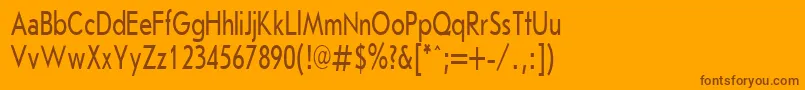 JournalSansserifPlain.001.00170h Font – Brown Fonts on Orange Background