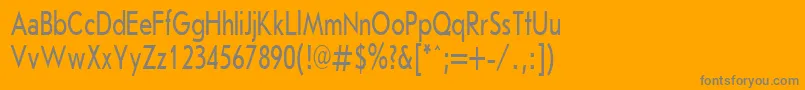 フォントJournalSansserifPlain.001.00170h – オレンジの背景に灰色の文字
