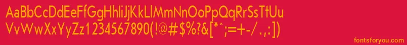 JournalSansserifPlain.001.00170h Font – Orange Fonts on Red Background