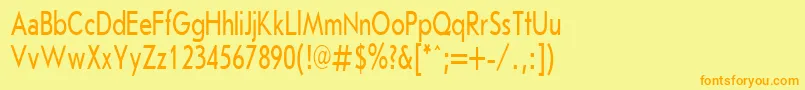 JournalSansserifPlain.001.00170h Font – Orange Fonts on Yellow Background