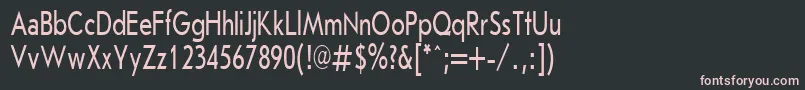 JournalSansserifPlain.001.00170h Font – Pink Fonts on Black Background
