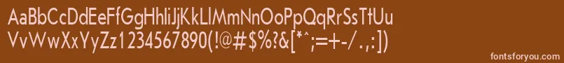 JournalSansserifPlain.001.00170h Font – Pink Fonts on Brown Background