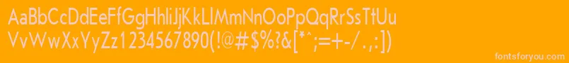 JournalSansserifPlain.001.00170h Font – Pink Fonts on Orange Background