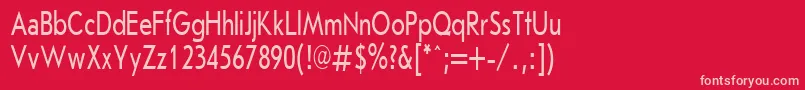 JournalSansserifPlain.001.00170h Font – Pink Fonts on Red Background