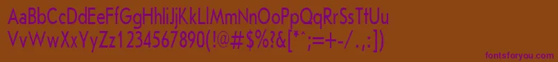 JournalSansserifPlain.001.00170h Font – Purple Fonts on Brown Background