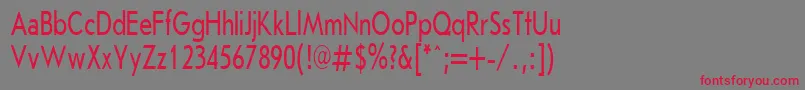 JournalSansserifPlain.001.00170h Font – Red Fonts on Gray Background