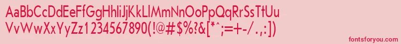 JournalSansserifPlain.001.00170h Font – Red Fonts on Pink Background