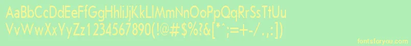 JournalSansserifPlain.001.00170h Font – Yellow Fonts on Green Background