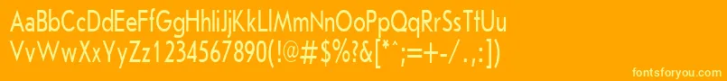 JournalSansserifPlain.001.00170h Font – Yellow Fonts on Orange Background