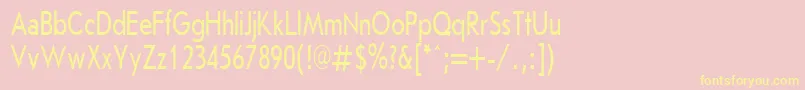 JournalSansserifPlain.001.00170h Font – Yellow Fonts on Pink Background