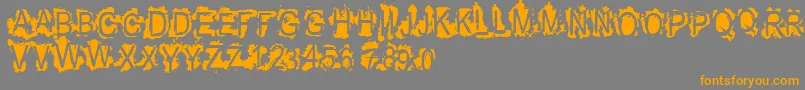 Шрифт Vtksrefused – оранжевые шрифты на сером фоне