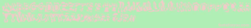 Vtksrefused Font – Pink Fonts on Green Background