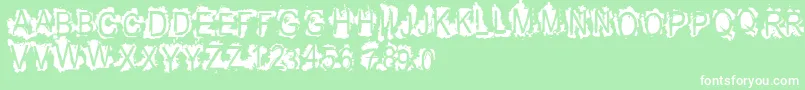 フォントVtksrefused – 緑の背景に白い文字