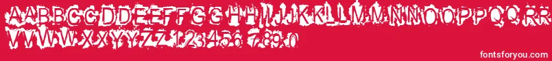 Vtksrefused Font – White Fonts on Red Background