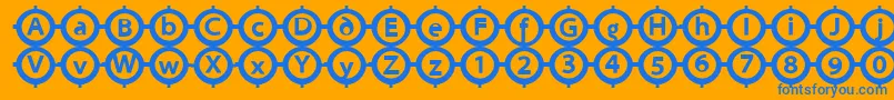 Circlesigns Font – Blue Fonts on Orange Background