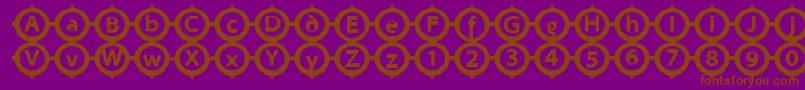 Fonte Circlesigns – fontes marrons em um fundo roxo