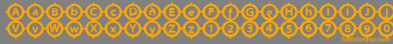 Circlesigns Font – Orange Fonts on Gray Background