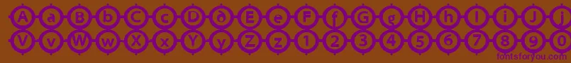 Circlesigns Font – Purple Fonts on Brown Background