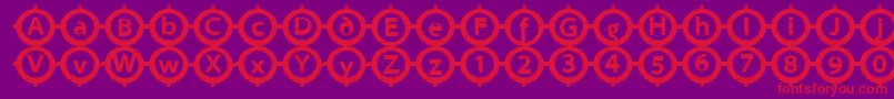 Circlesigns Font – Red Fonts on Purple Background