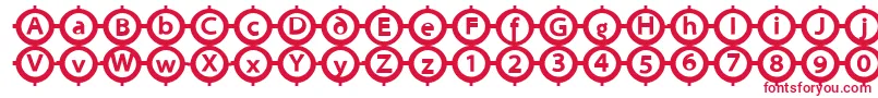 Circlesigns-Schriftart – Rote Schriften