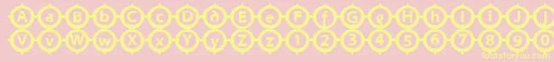 Czcionka Circlesigns – żółte czcionki na różowym tle