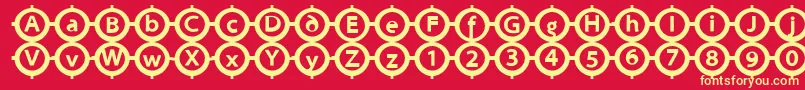 Circlesigns Font – Yellow Fonts on Red Background