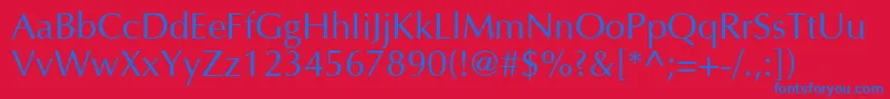 Ft5n-fontti – siniset fontit punaisella taustalla