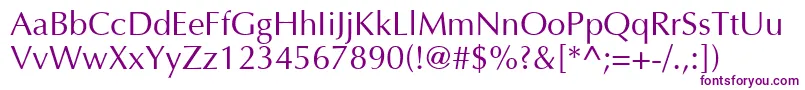 フォントFt5n – 白い背景に紫のフォント