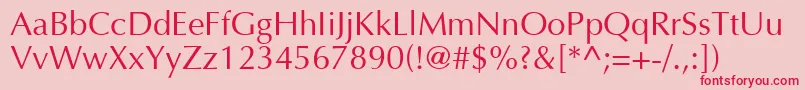 フォントFt5n – ピンクの背景に赤い文字