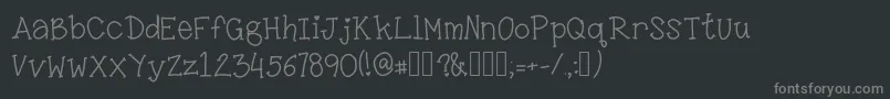 Шрифт LittleMissKara – серые шрифты на чёрном фоне