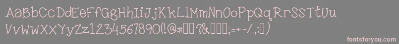 LittleMissKara Font – Pink Fonts on Gray Background