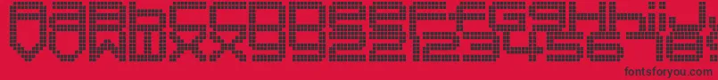Police DisorientPixels – polices noires sur fond rouge