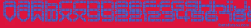 DisorientPixels Font – Blue Fonts on Red Background