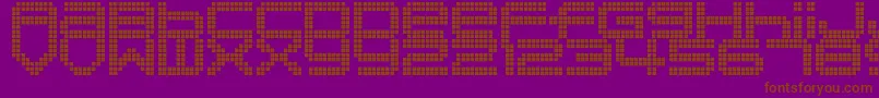 DisorientPixels Font – Brown Fonts on Purple Background