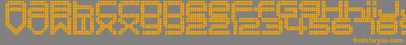 Czcionka DisorientPixels – pomarańczowe czcionki na szarym tle