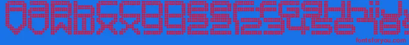Fonte DisorientPixels – fontes vermelhas em um fundo azul