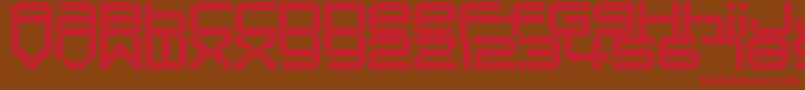 Police DisorientPixels – polices rouges sur fond brun