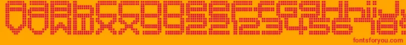 DisorientPixels Font – Red Fonts on Orange Background