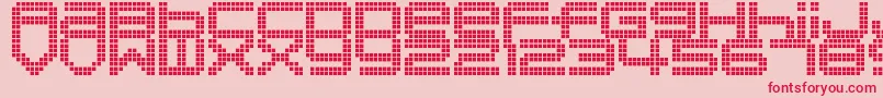 DisorientPixels Font – Red Fonts on Pink Background