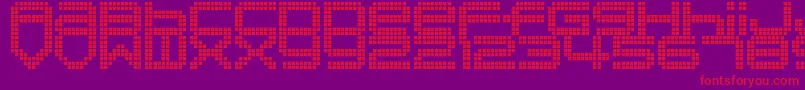 fuente DisorientPixels – Fuentes Rojas Sobre Fondo Morado