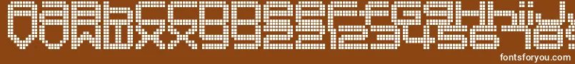 フォントDisorientPixels – 茶色の背景に白い文字